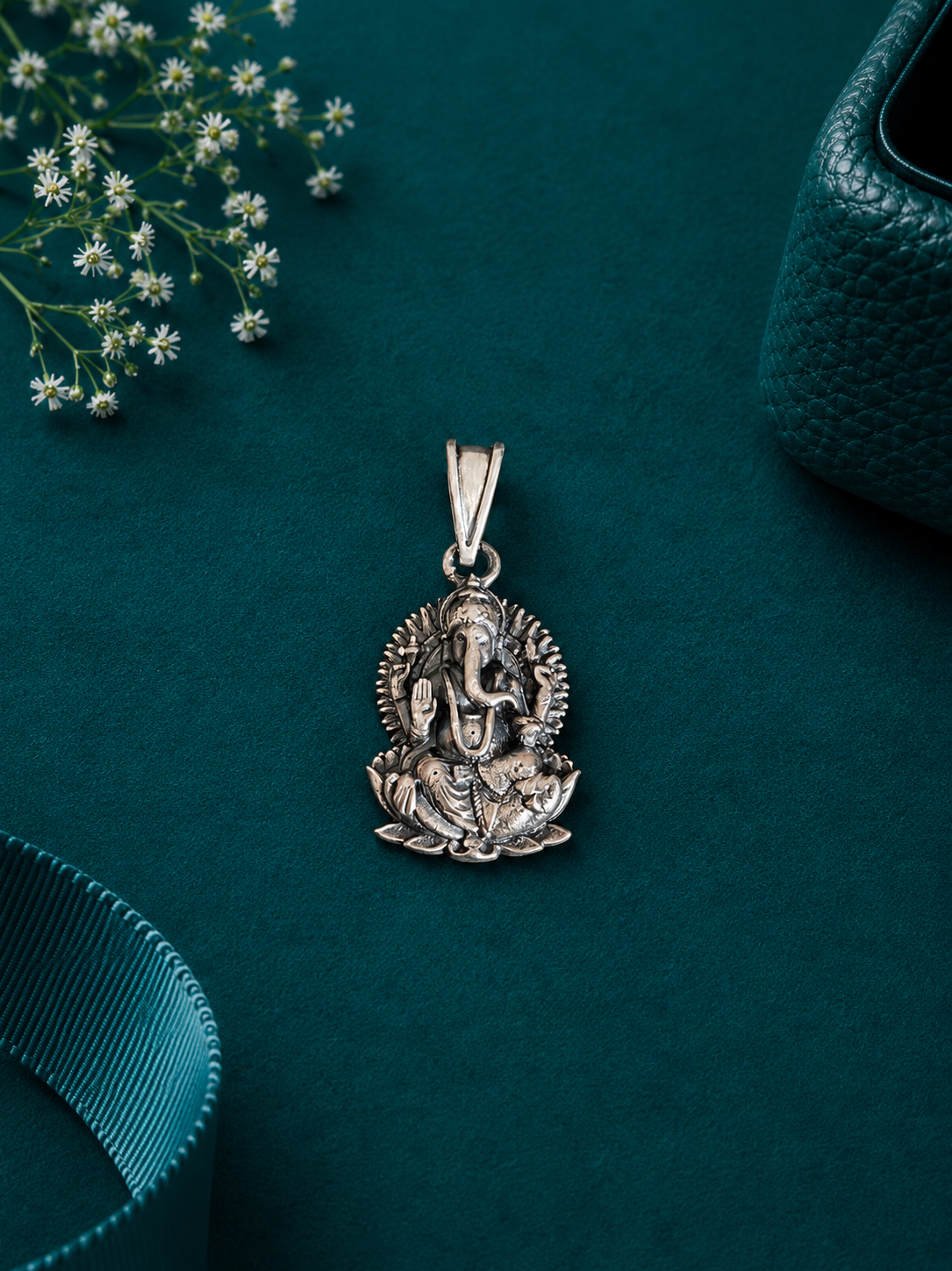 Sterling Silver Lord Ganesha Decorative Pendant