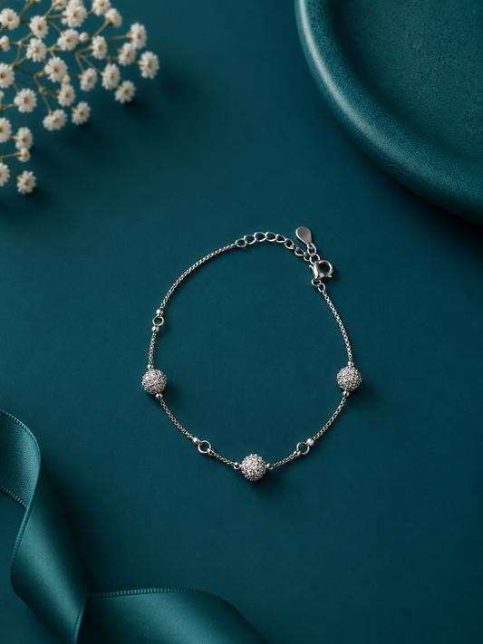 Three-Stone Crystal Bracelet