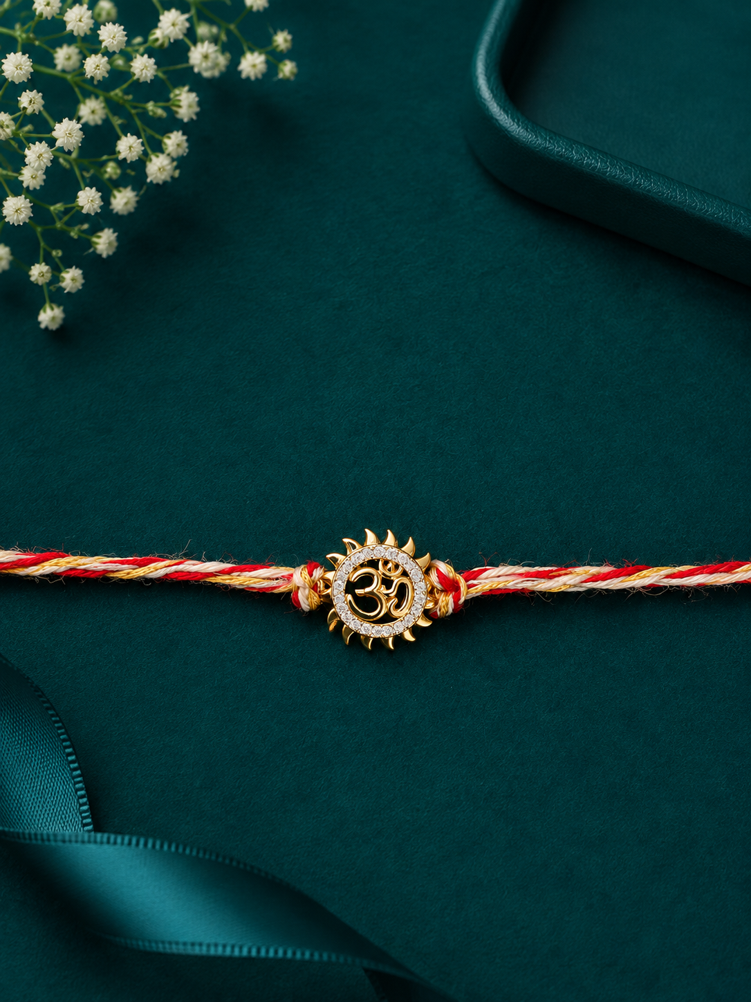 Golden Sun Chakra Traditional Rakhi