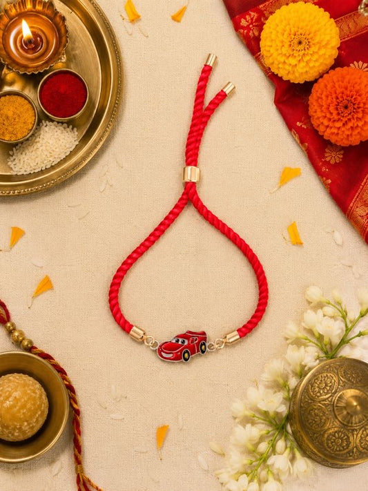 Kids Red Racing Car Rakhi