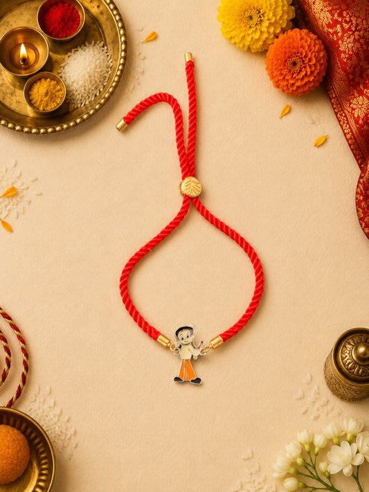 Kids Chotta Bheem Charm Red Thread Rakhi
